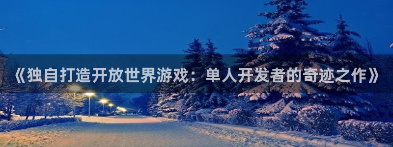 《独自打造开放世界游戏：单人开发者的奇迹
