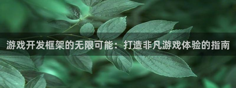 沐鸣娱乐官方网站：游戏开发框架的无限可能