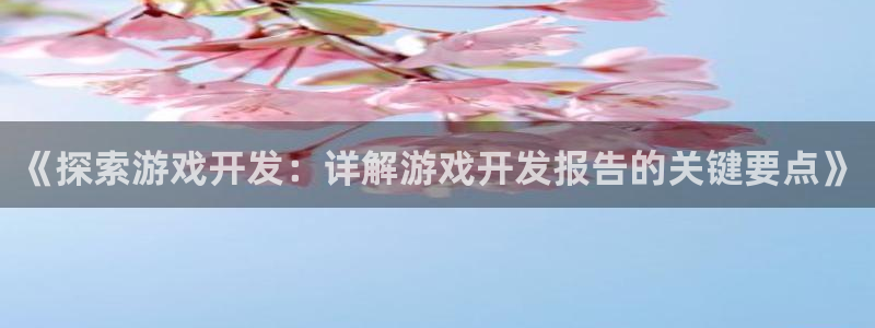 沐鸣平台官网注册：《探索游戏开发：详解游